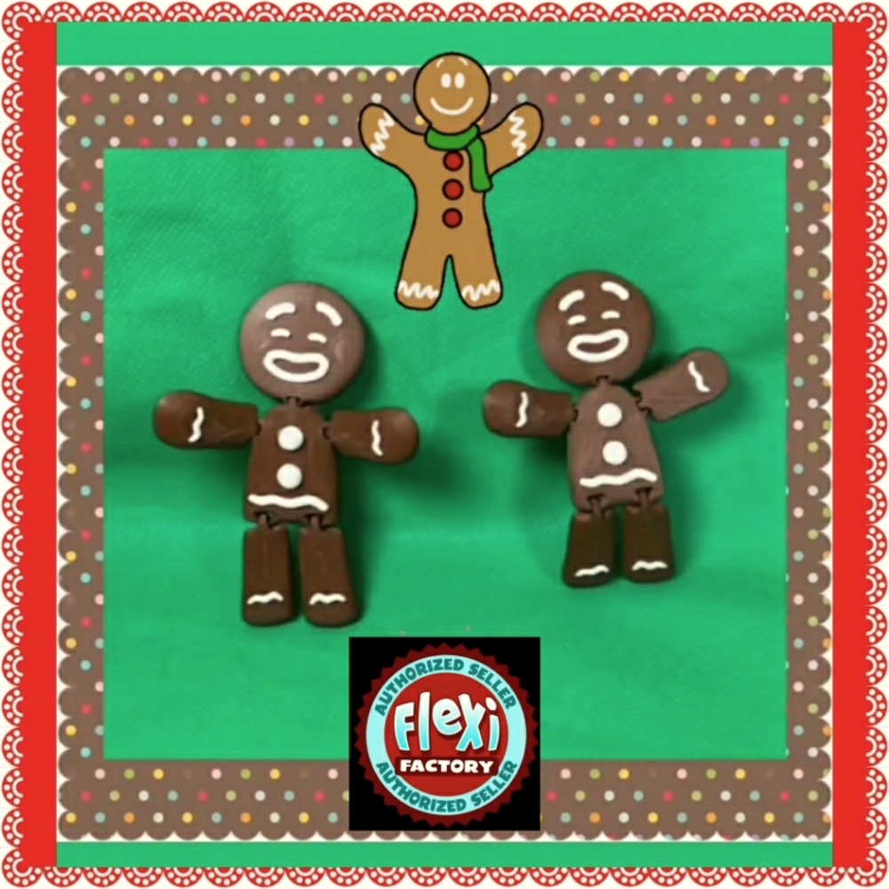 Flexi Gingerbread Man- 3D Printed ornament /fidget toy - Picture 1 of 2